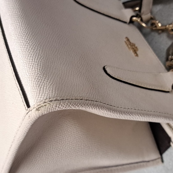 Coach Crosby 21 Carryall Chalk Crossgrain Leather Convertible Satchel  F11925 - Picture 14 of 16